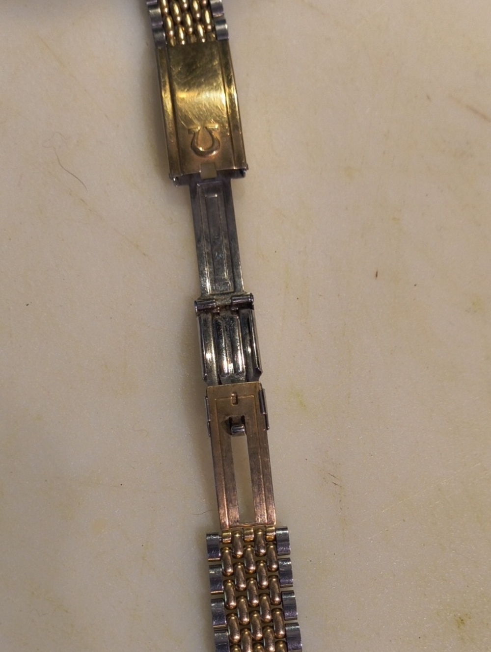 Omega Seamaster Gold Stainless Steel Watch Bracelet Band For Parts Ca. 1956? - Picture 6 of 6